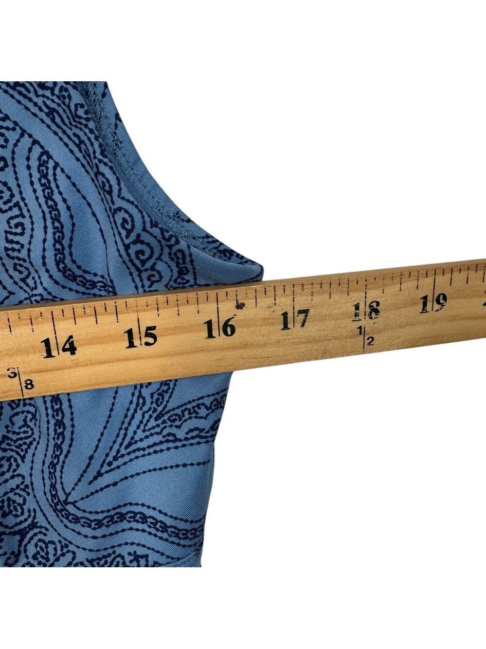 Patagonia Bandha Top Raja Railroad Blue Yoga Tank Shelf Bra Paisley Large - Picture 7 of 10